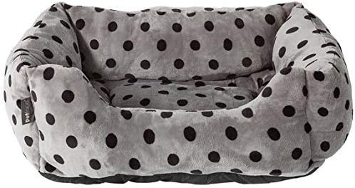 Petface Grey Plush Square Bed Medium