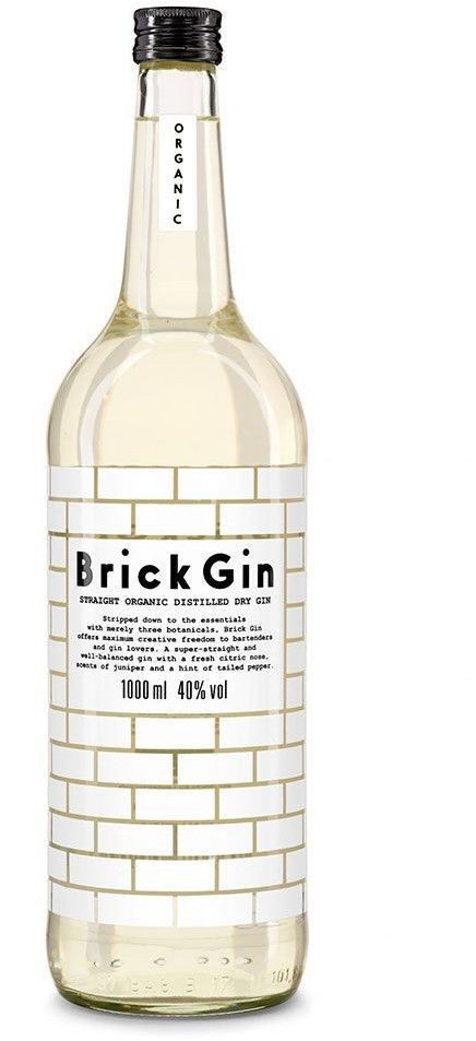 Brick Gin Organic Straight Distilled Dry Gin 40% 1l