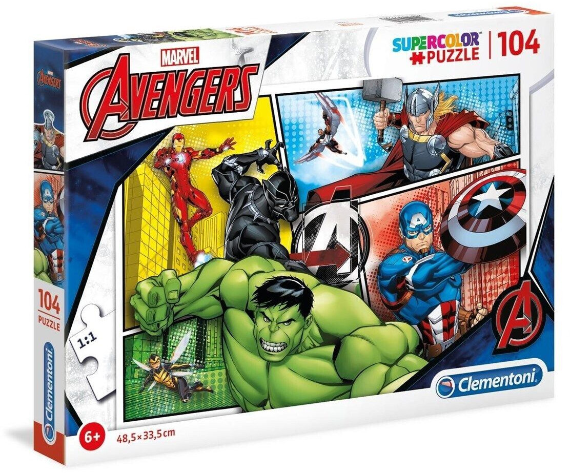 Photos - Jigsaw Puzzle / Mosaic Clementoni Marvel Avengers 104 pcs Supercolor Puzzle 