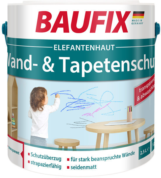 Fonteino Elefantenhaut Wandschutz Tapetenschutz Abwaschbare Wandfarbe –  transparent 1L : : Baumarkt