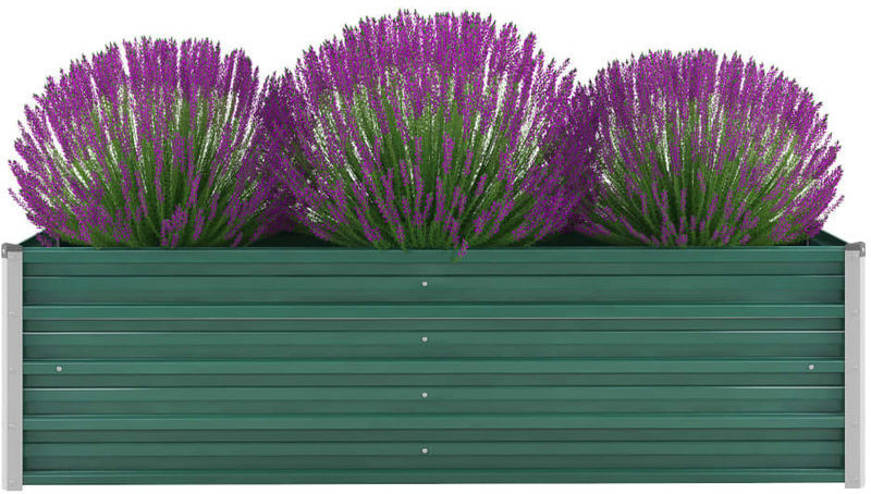VidaXL Planter Galvanized Steel 160 x 40 x 45 cm