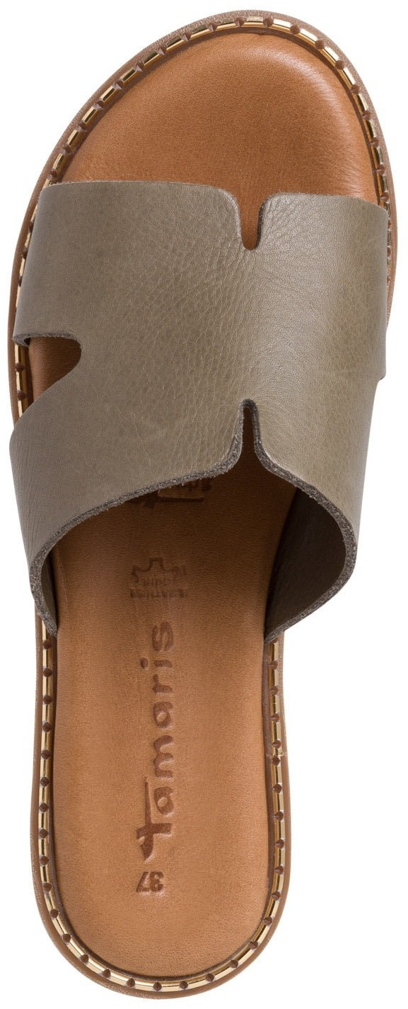 tamaris leather mule