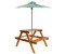 vidaXL Picnic table for children with parasol (43990)