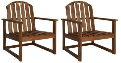 VidaXL Garden Sofa Chairs 2 pcs Solid Acacia Wood (44033)