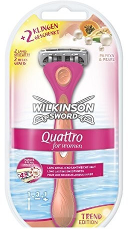 Wilkinson Quattro Women Trend Edition Papaya & Pearl