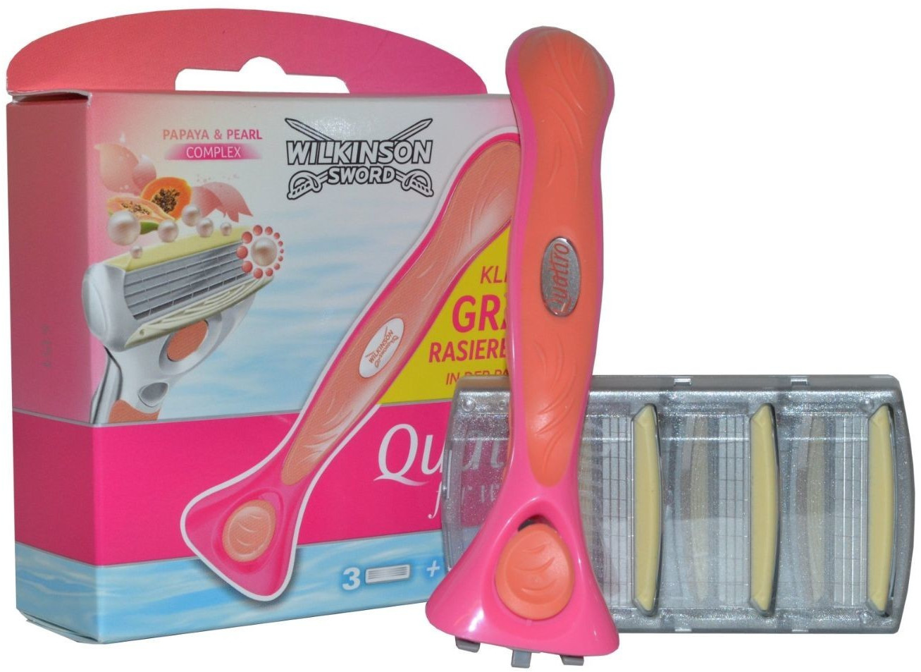 Wilkinson Quattro Women Papaya & Pearl Set
