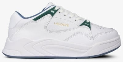Lacoste Court Slam Leather and Synthetic Trainers Women white/green