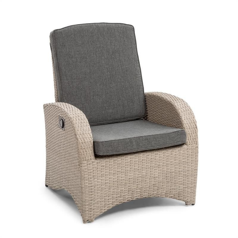 Blumfeldt Comfort Siesta Chair Adjustable Backrest Light Grey