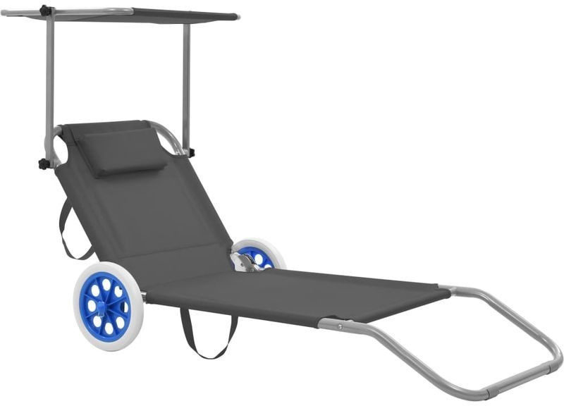 VidaXL Foldable Lounger Grey (44325)