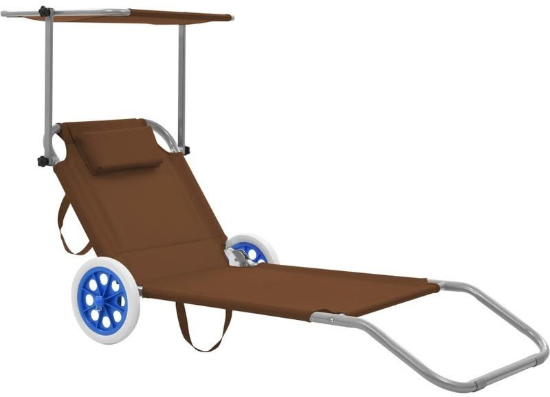 vidaXL Foldable Lounger Taupe (44326)