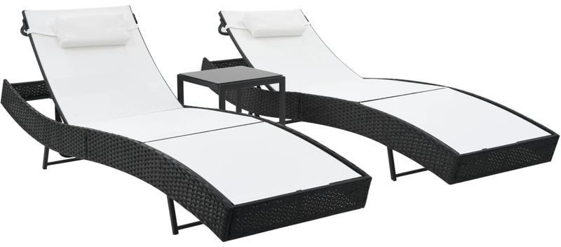 VidaXL Lounger Pair with Table