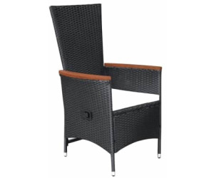 Vidaxl Garden Chairs 2 Pcs With Cushions Poly Rattan Black Ab 173