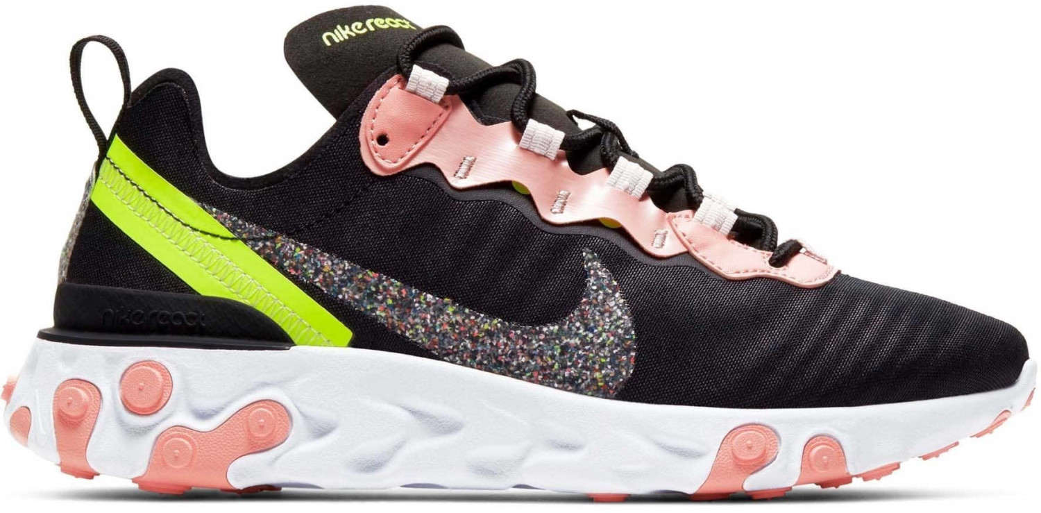 nike react element 55 premium black coral stardust