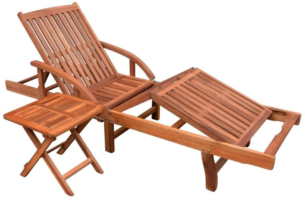 VidaXL Acacia Wood Lounger mit Table (42594)