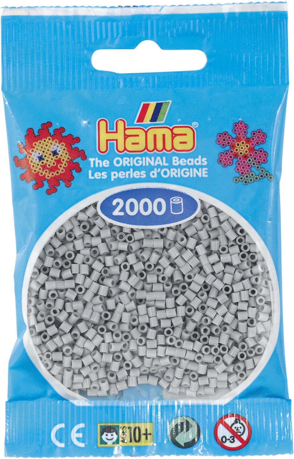 Hama Mini perles gris clair