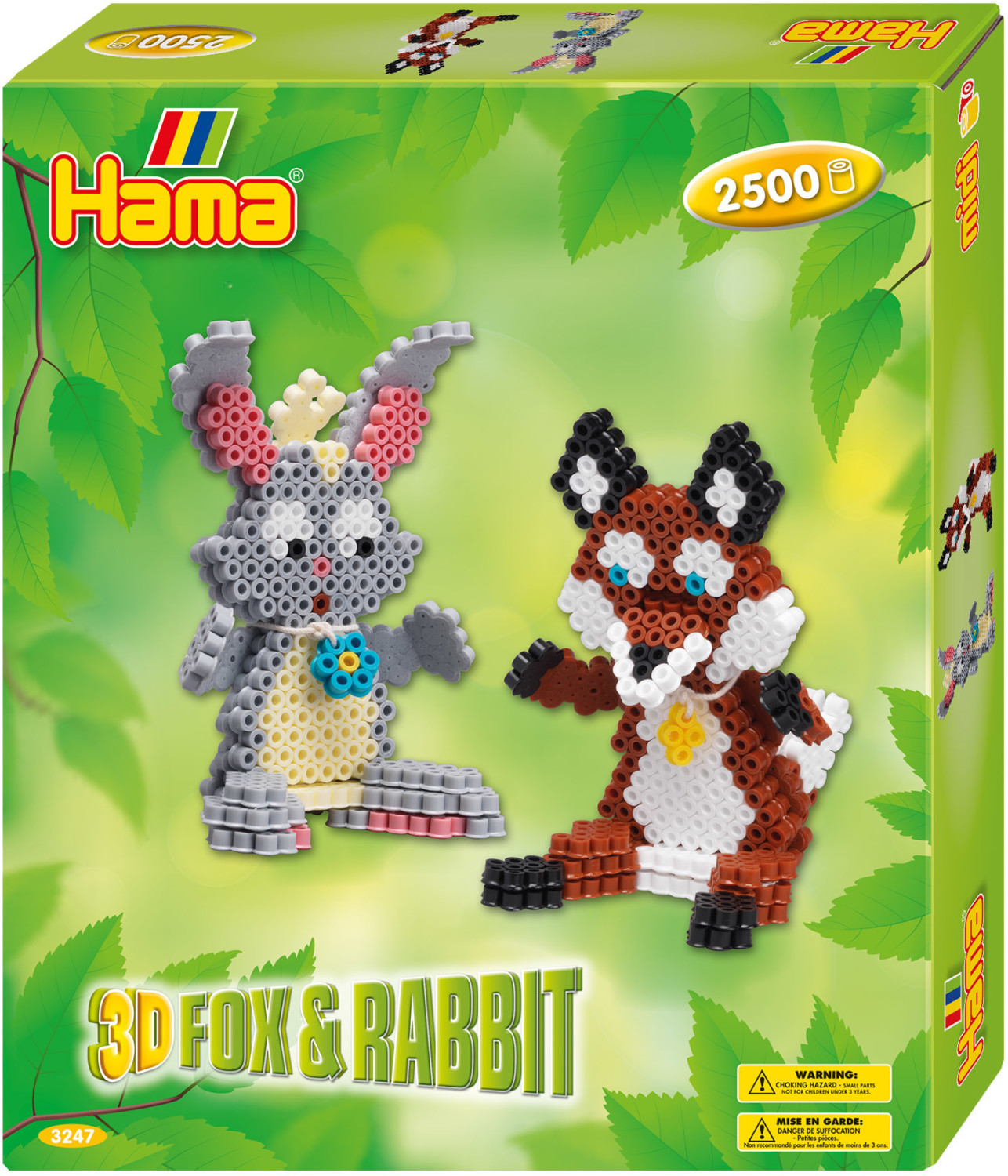 Hama Boîte cadeau - Renard & lapin 3D
