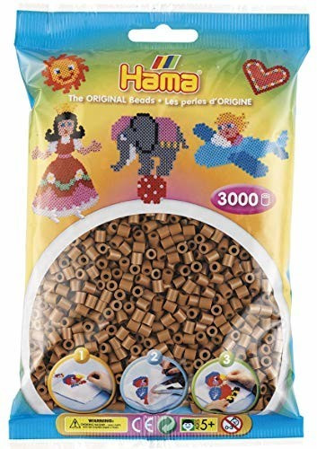 Hama Perles en sachet marron glacé (x3000)