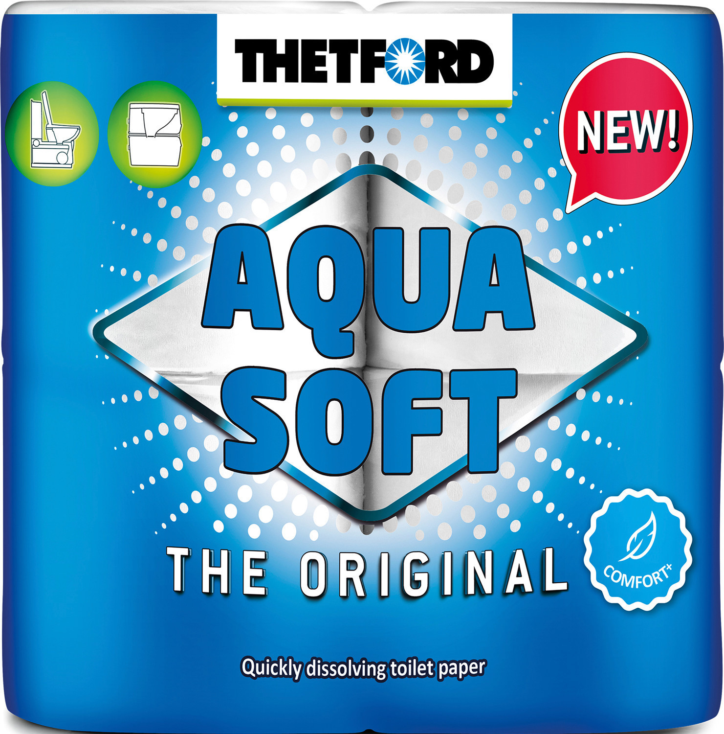 Thetford Aqua Soft The Original 2-ply 4 rolls white