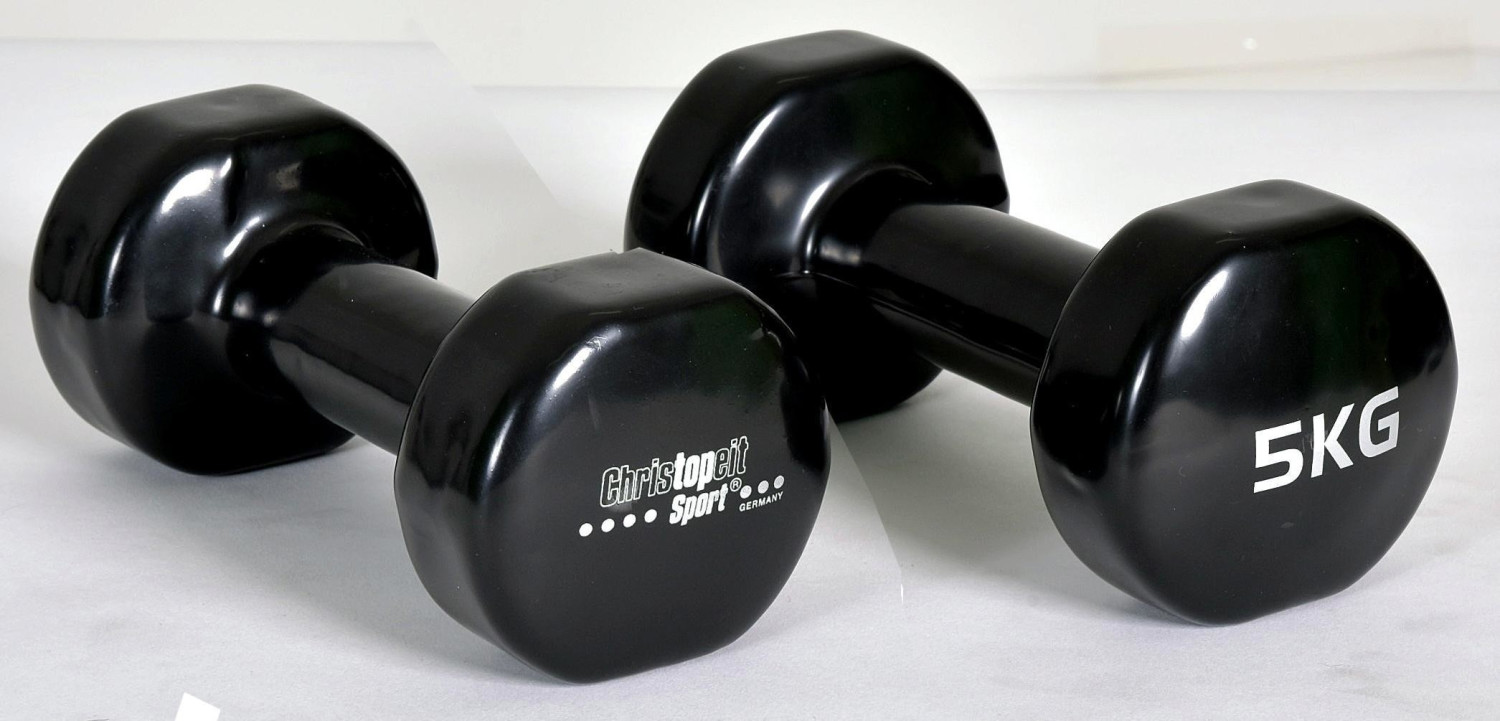 Christopeit Fitness Dumbbell Vinyl 2 x 5 kg