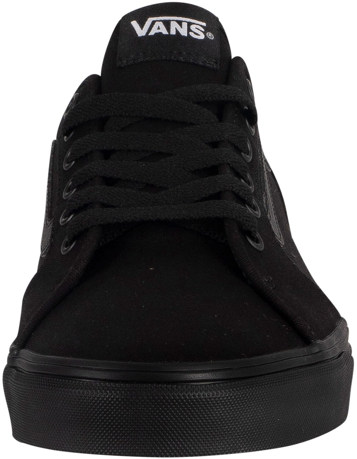 Plain black vans sale discount