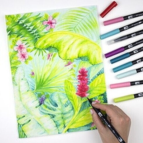 Tombow ABT Dual Brush Pen Primary Colours 6er