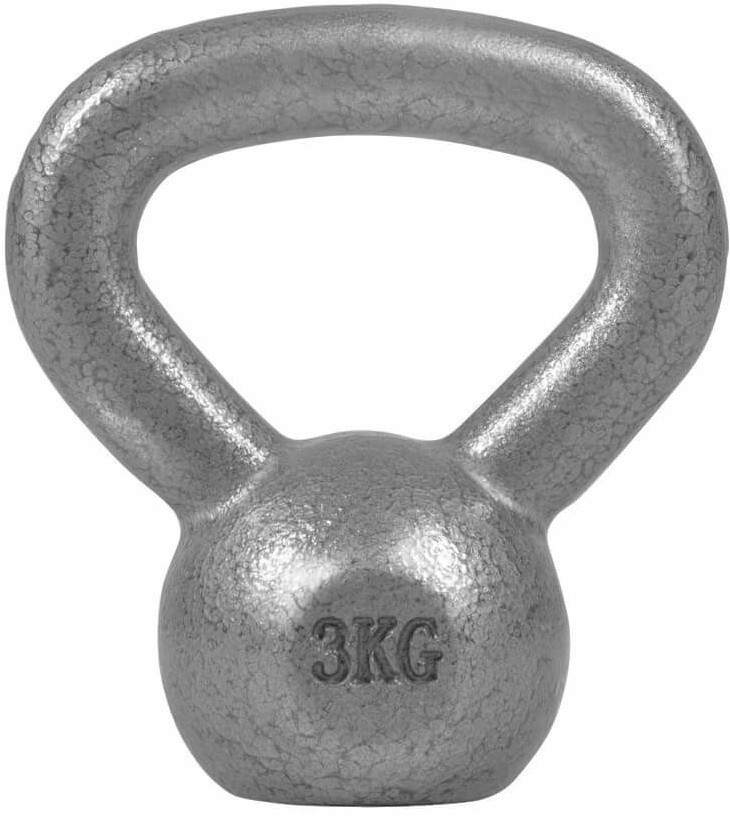 Gorilla Sports Kettlebell (100338) silver 3 kg