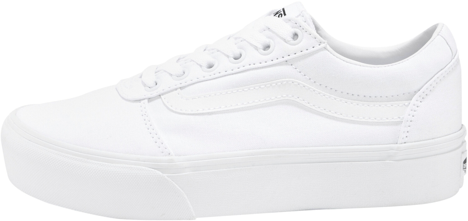 White platform vans old skool sale