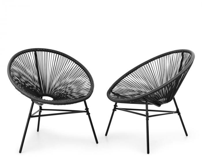 Blumfeldt Las Brisas Chairs Set of 2 Retro Design 4mm Mesh