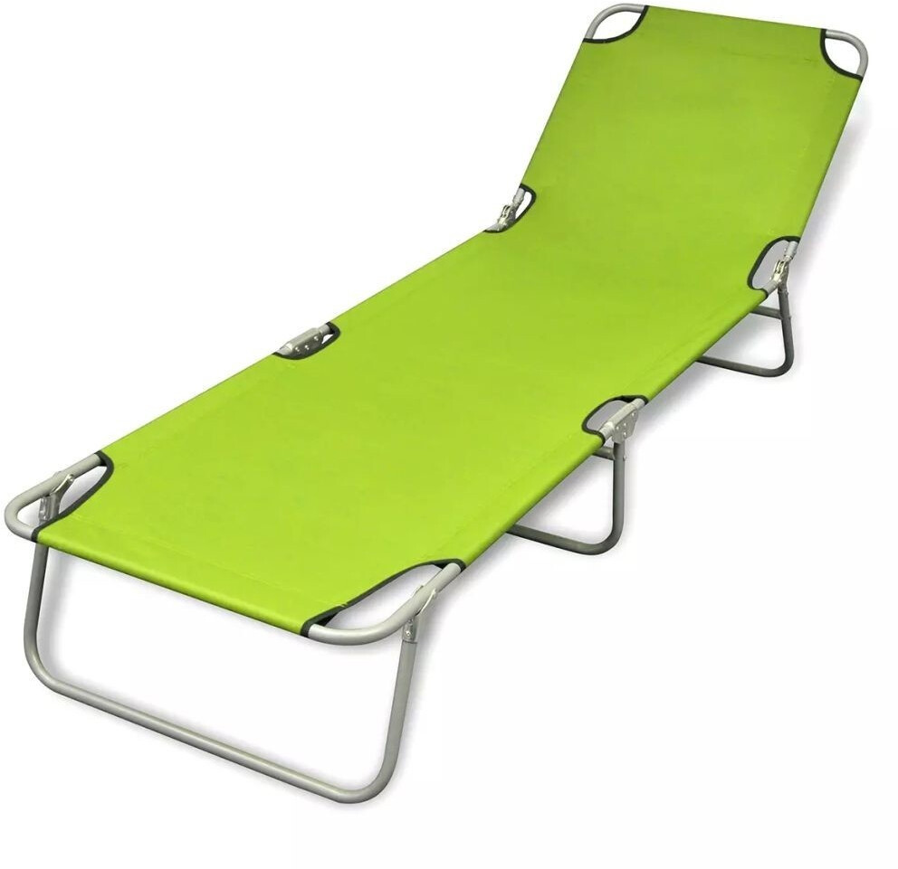 VidaXL Steel Foldable Lounger Green (41478)