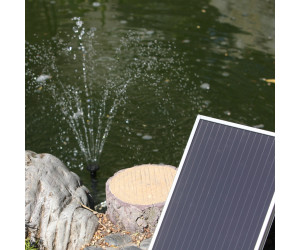 Mauk Solar Teichpumpe 2,4W  mit Akku und LED Gartenteich Wasserspiel Teich 