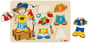 Goki Puzzle - le petit pirate à habiller