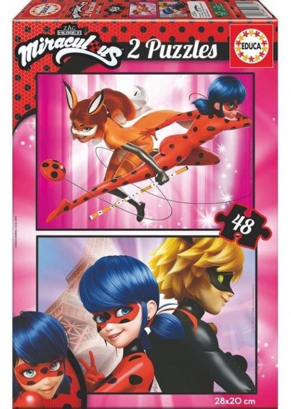 Educa Borrás 2X48 Miraculous Ladybug