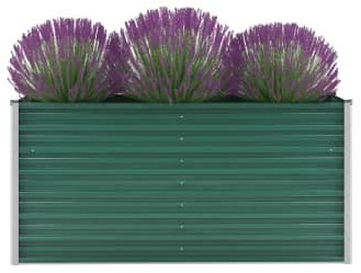 VidaXL Planter Galvanized Steel 160 x 40 x 77 cm