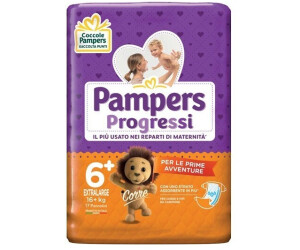 talla 6+ 16+ kg 17 pañales Pampers Progressi Extralarge 
