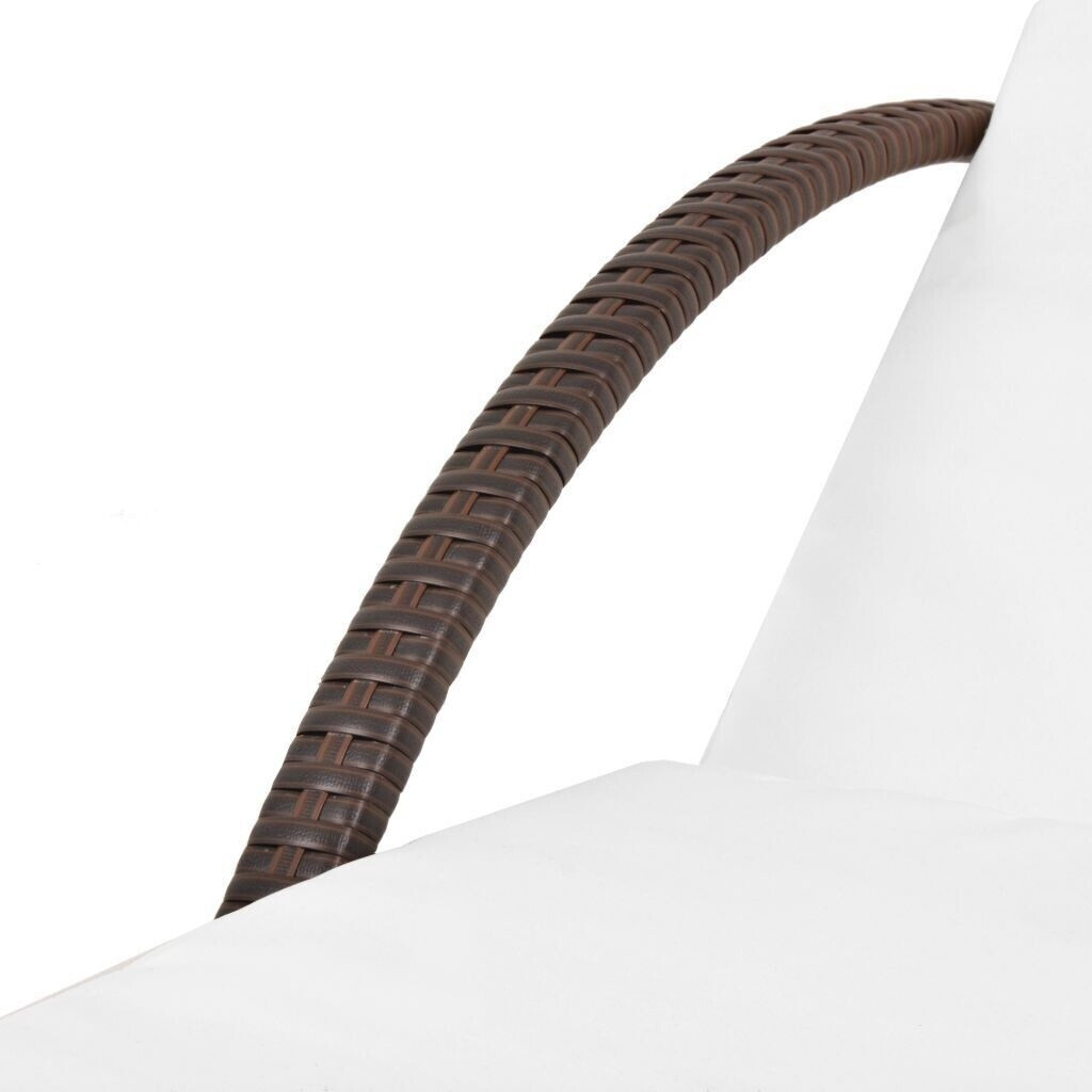 VidaXL Synthetic Rattan Lounger with table (42885)