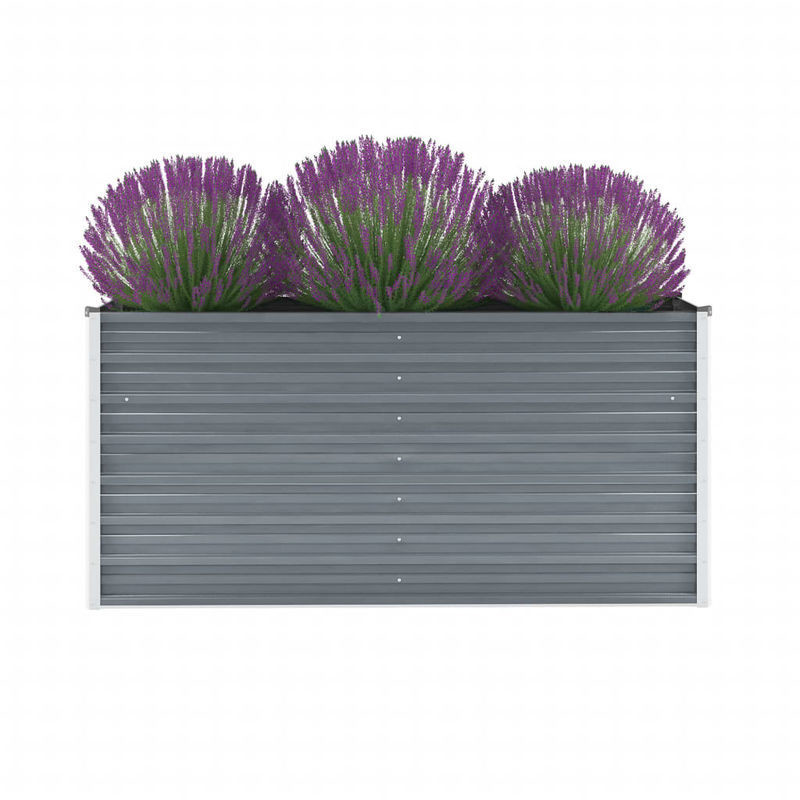VidaXL Planter Galvanized Steel 160 x 40 x 77 cm Grey