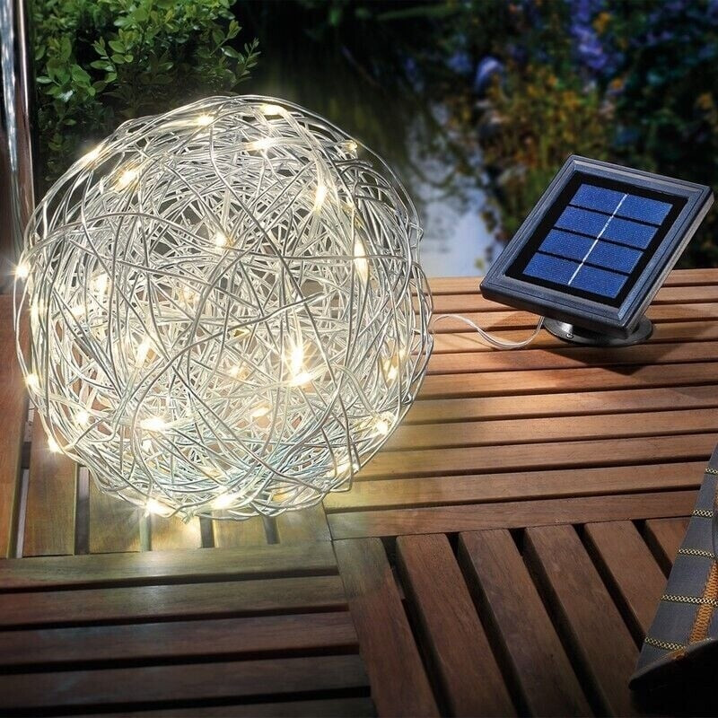 Esotec Solar Dekoleuchte Alu Wireball warmweiß (102115) ab