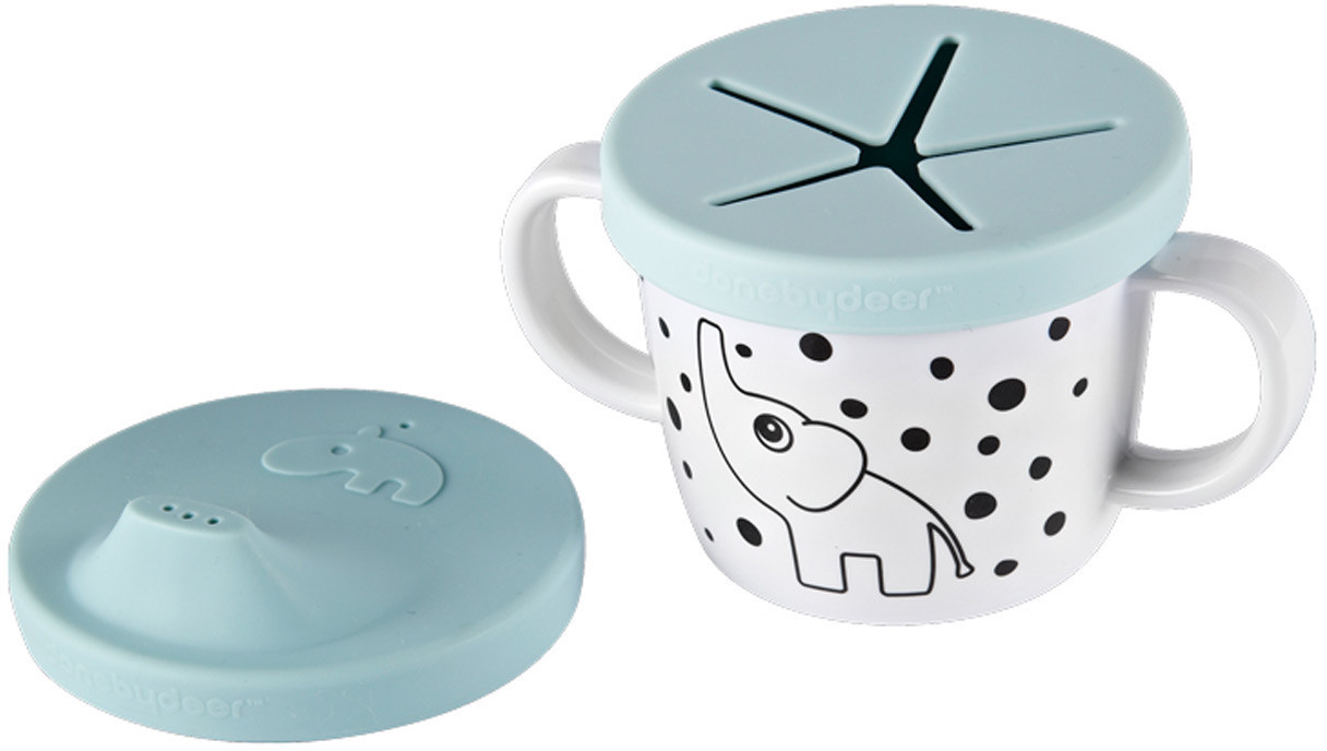 Done by Deer Silicone Spout/Snack Cup elphee blue