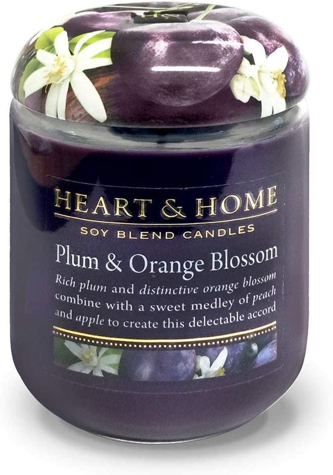 Heart and Home Soy Blend Candles Plum & Orange Blossom