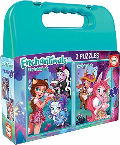 Educa Borrás 2 x 48 Suitcase Enchantimals
