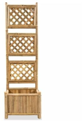 VidaXL Planter with Bamboo Trellis 40 cm