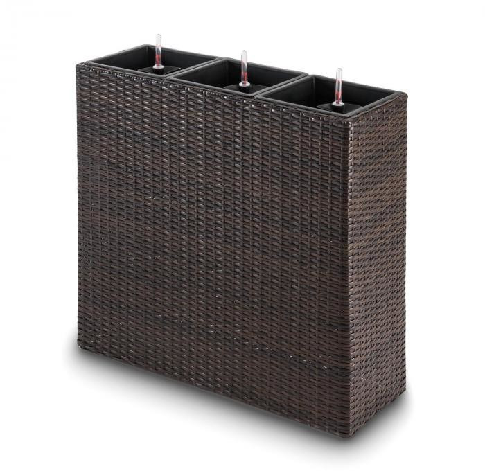 Blumfeldt Triumflor Planter 3-piece 80x78x29 cm Polyrattan Bicolor Brown