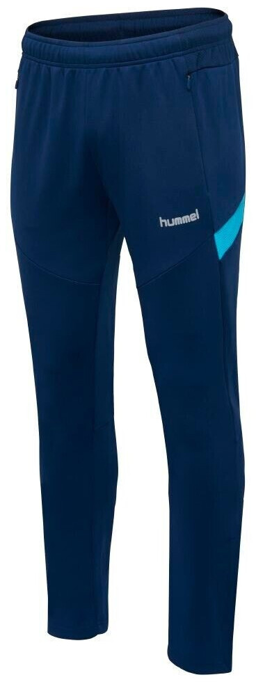 Hummel Tech Move Poly - Pantaloni Uomo Sportivi, Aderenti Con Tasche Laterali Zip E Dettagli In Mesh