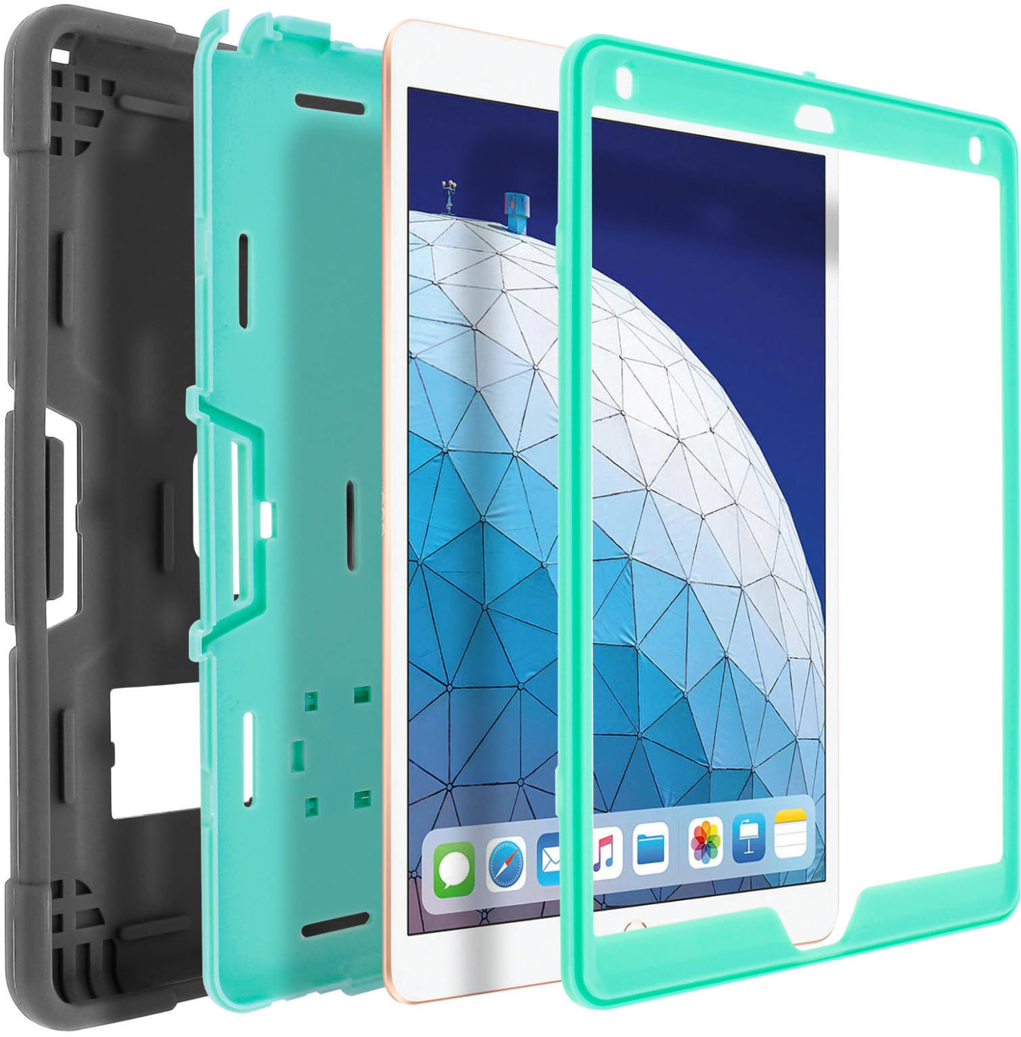 Avizar Hybrid Soft Touch Case iPad Air 10.5 2019 Grey/Green