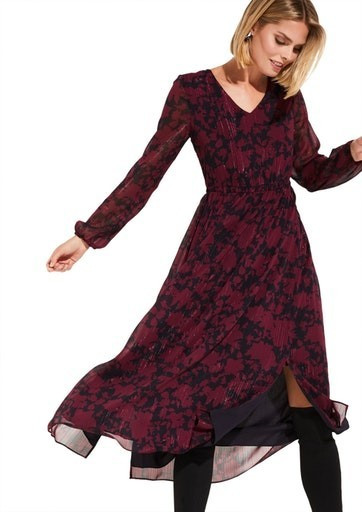 Comma Patterndress red (8T.910.82.6364.59C1)