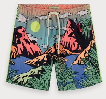 Scotch & Soda Badeshorts in landschaftlichem Print combo (154947)