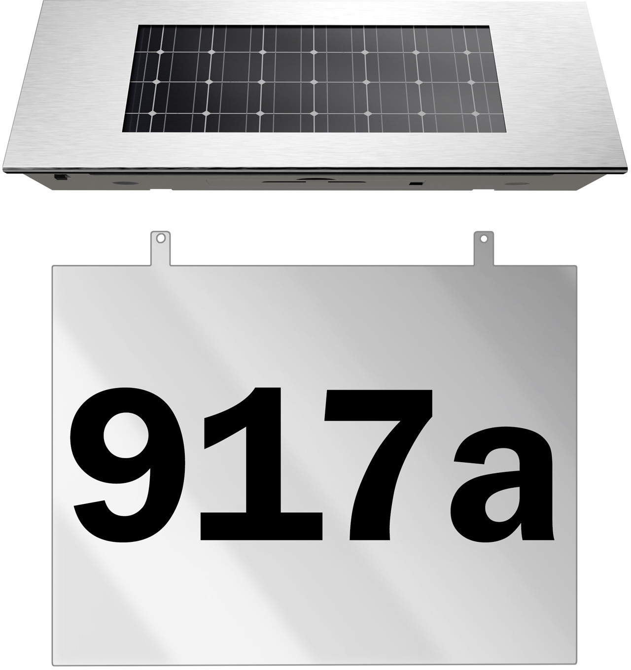 Deuba Numéro de maison solaire transparent (105370)
