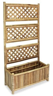 VidaXL Planter with Bamboo Trellis 70 cm