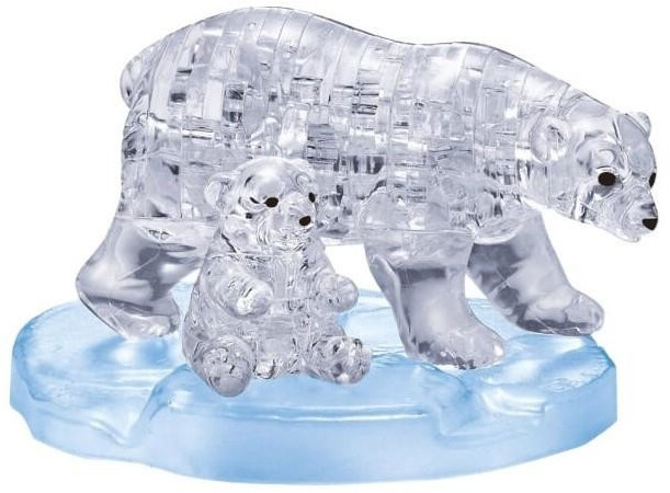 HCM Crystal Puzzle Pair of Polar Bears 40 Pieces