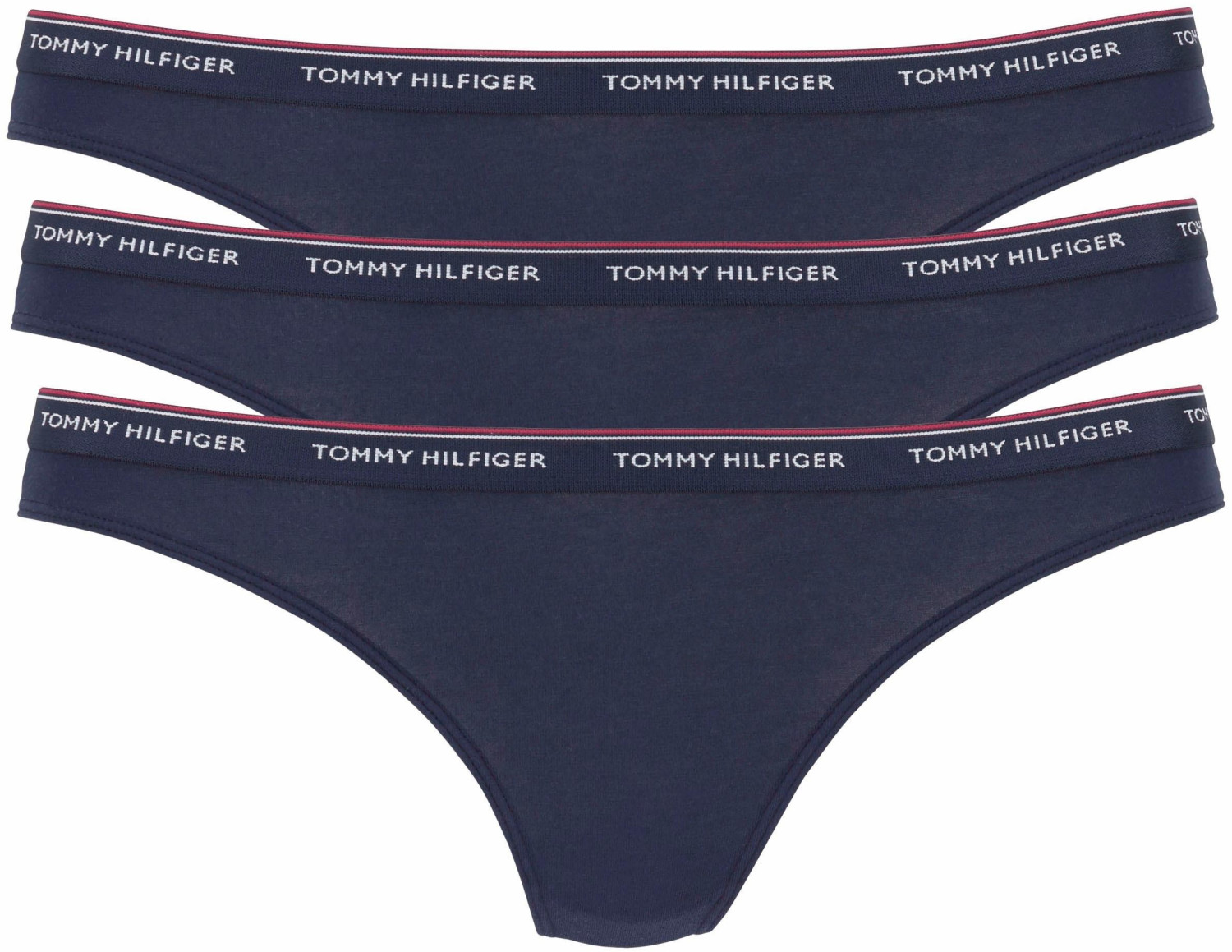 Tommy Hilfiger Logo Thong 3-Pack UW0UW00048 White Womens Underwear